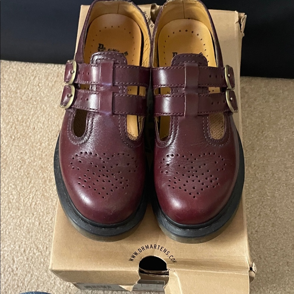 Dr. Martens Maroon Mary Janes